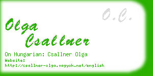 olga csallner business card